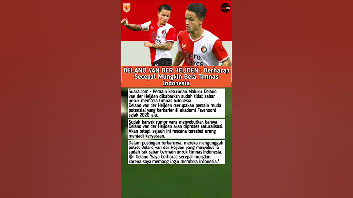 DELANO VAN DER HEIJDEN : Berharap Secepat Mungkin Bela Timnas Indonesia #naturalisasi  #diaspora
