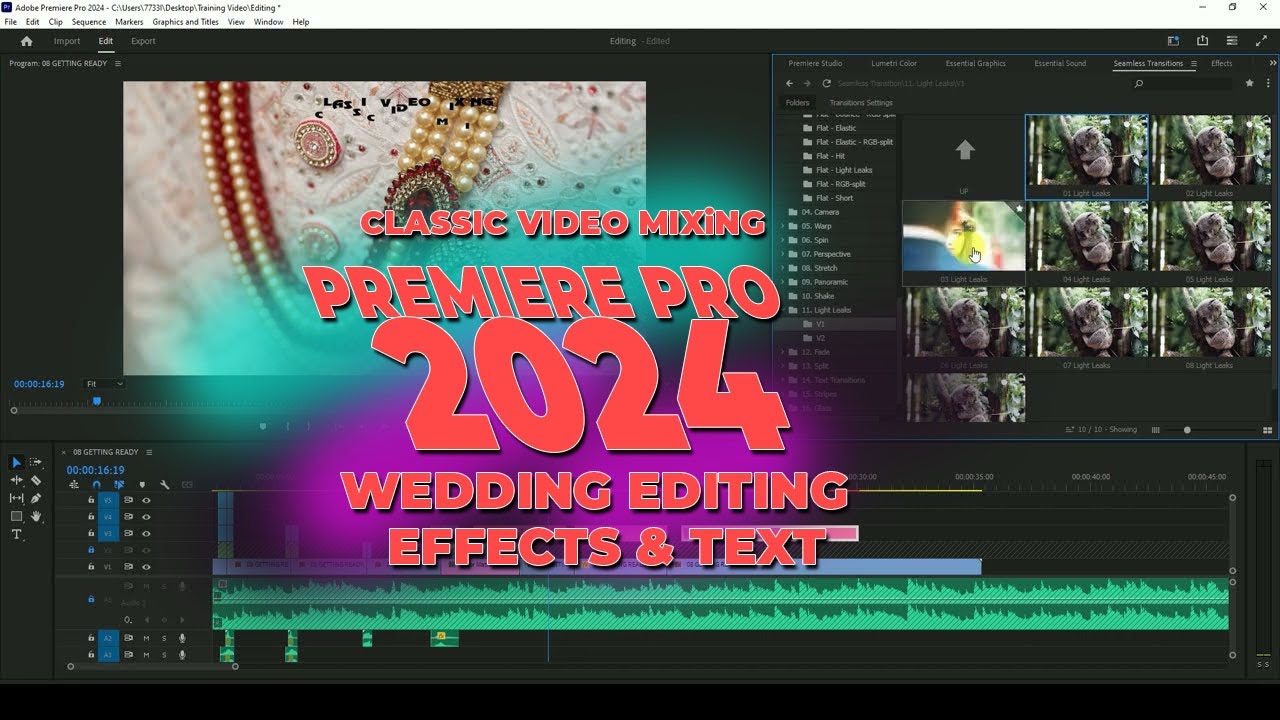 Ultimate Wedding Video Editing Tutorial In Hindi With Premiere Pro ...