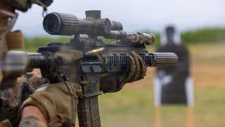 United States Marines Compete in the Marine Corps Marksmanship Competition at Quantico April 2026