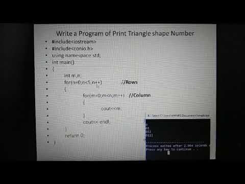 Program of print Rectangle and Triangle in C++ using for loops - YouTube