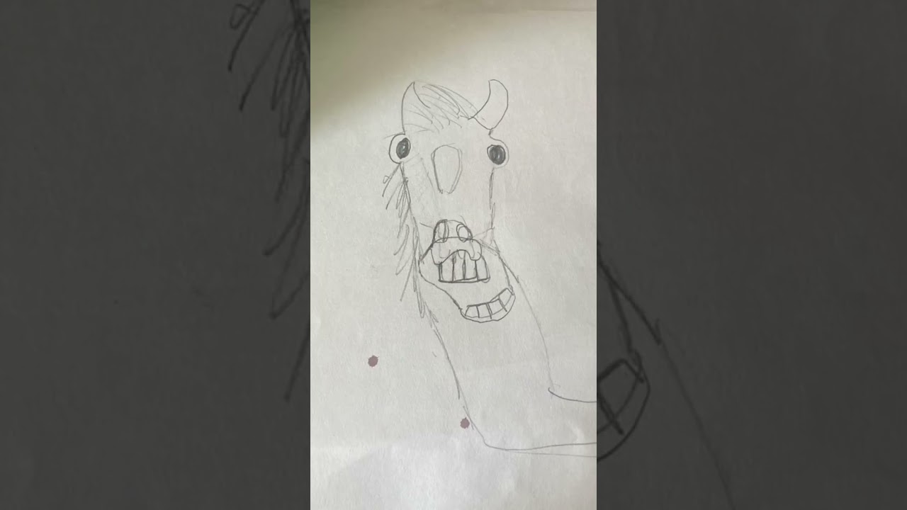 The horse vs the drawing🤪 