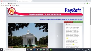 How to view Pay Slip and save or Print Puducherry Govt Employee screenshot 1