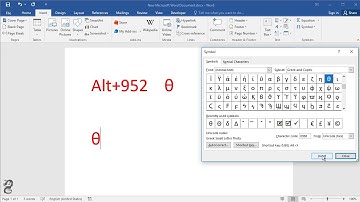 How to type Theta Symbol in  Word