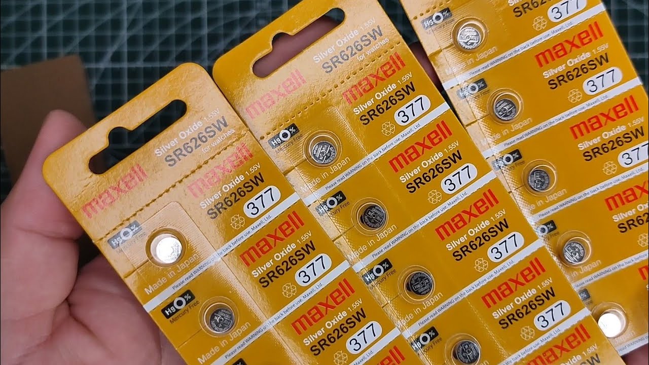 Unboxing original maxell SR626SW watch battery made in Japan YouTube