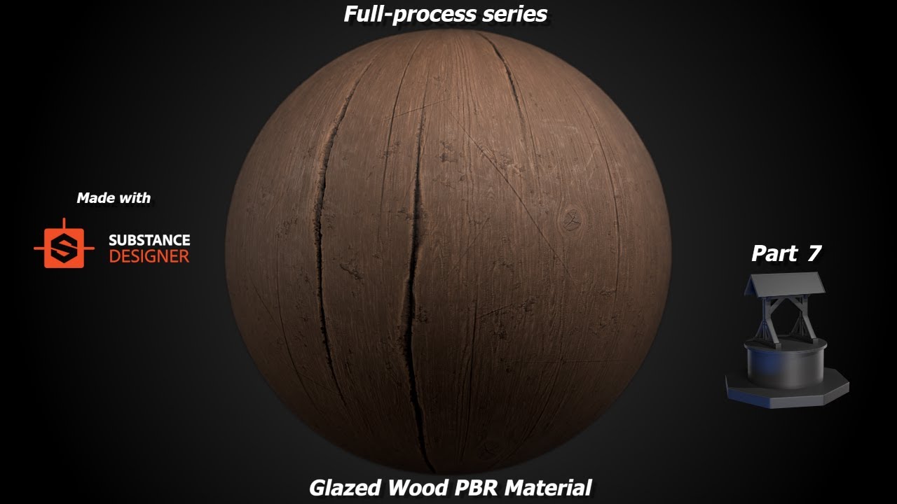 Making a worn glazed wood PBR Material in Substance Designer - Tutorial ...