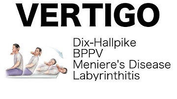 Vertigo (Different Types, Dix-Hallpike Maneuver, Treatment)