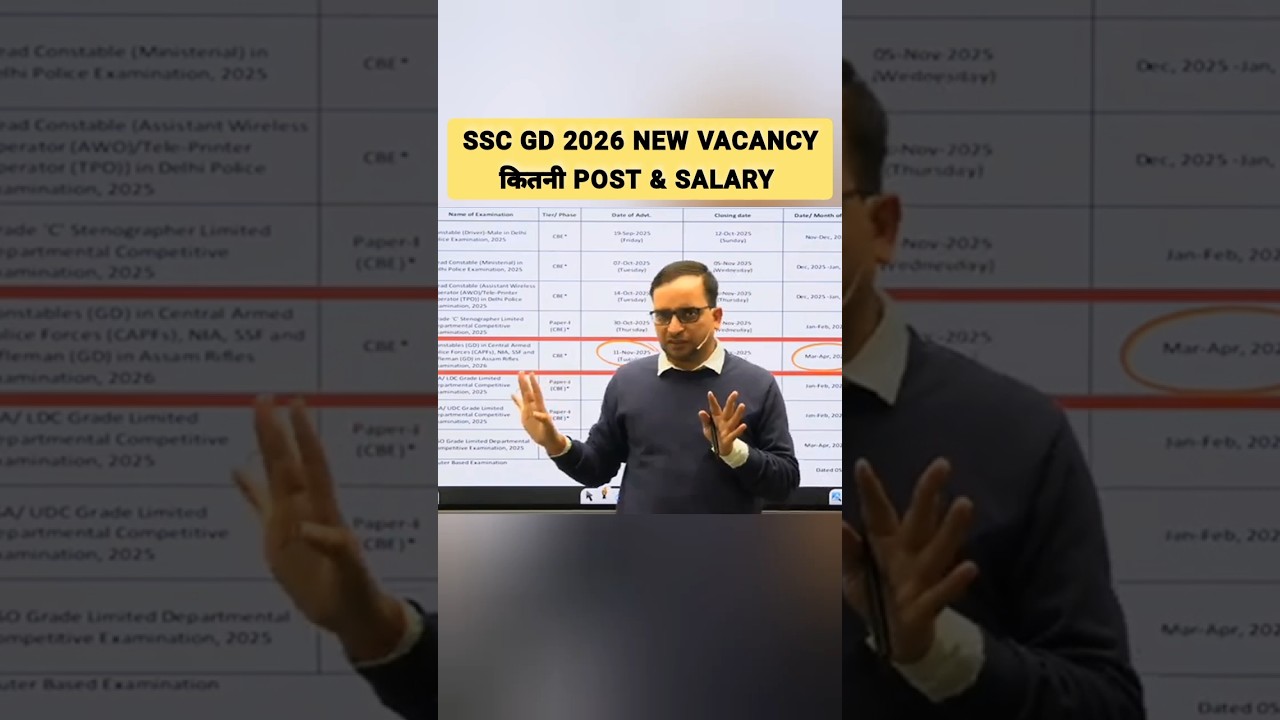 SSC GD 2026 NEW VACANCY || ssc gd 2026 vacancy|| ssc gd 2026 age limit #rwashorts #sscgd