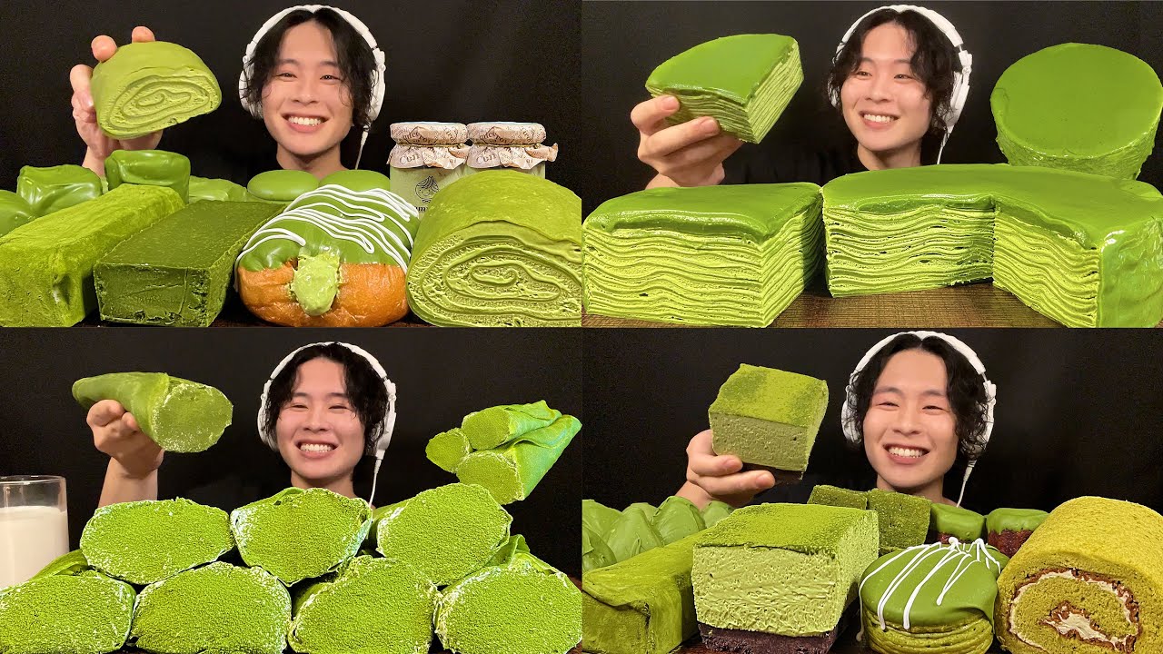 ASMR 抹茶スイーツまとめ🍵【咀嚼音/mukbang/Eating Sounds】