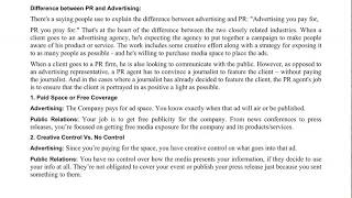 Advertising Vs Public Relation Syllabus PMS / CSS