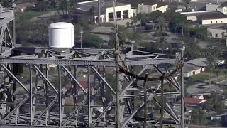 Work equipment remains on top of TV tower after 3 workers killed in scaffolding collapse