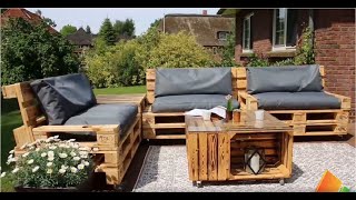 كيف تصنع  مقاعد من اخشاب مستعمله للحديقه او المنزل