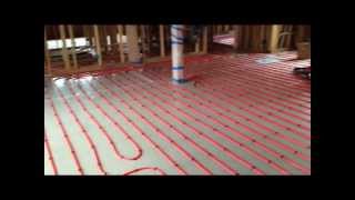 PEX layout and install on wood sub-floor