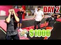 Last To Stop Bouncing On The Trampoline Wins $1000 - Challenge