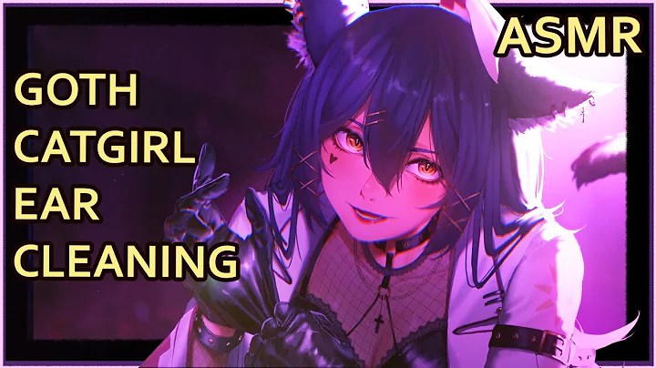 Goth Catgirl Nurse Ear Cleaning | ASMR | [ear cleaning] [ear cleaning] [mimikaki] [soapy] thumbnail