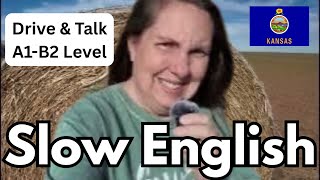 REAL LIFE ENGLISH — Driving in the Kansas Countryside Vlog | Comprehensible Input