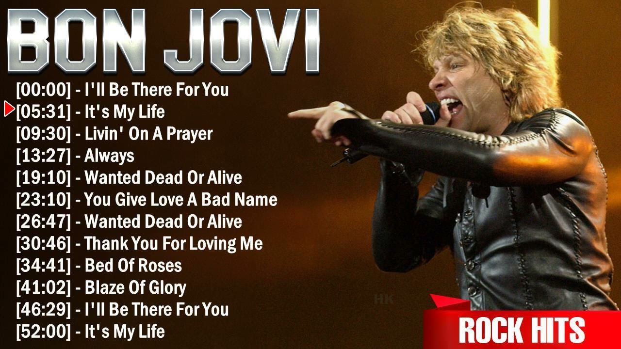 Bon Jovi Greatest Hits Playlist Full Album ~ Best Rock Rock Songs Collection Of All Time
