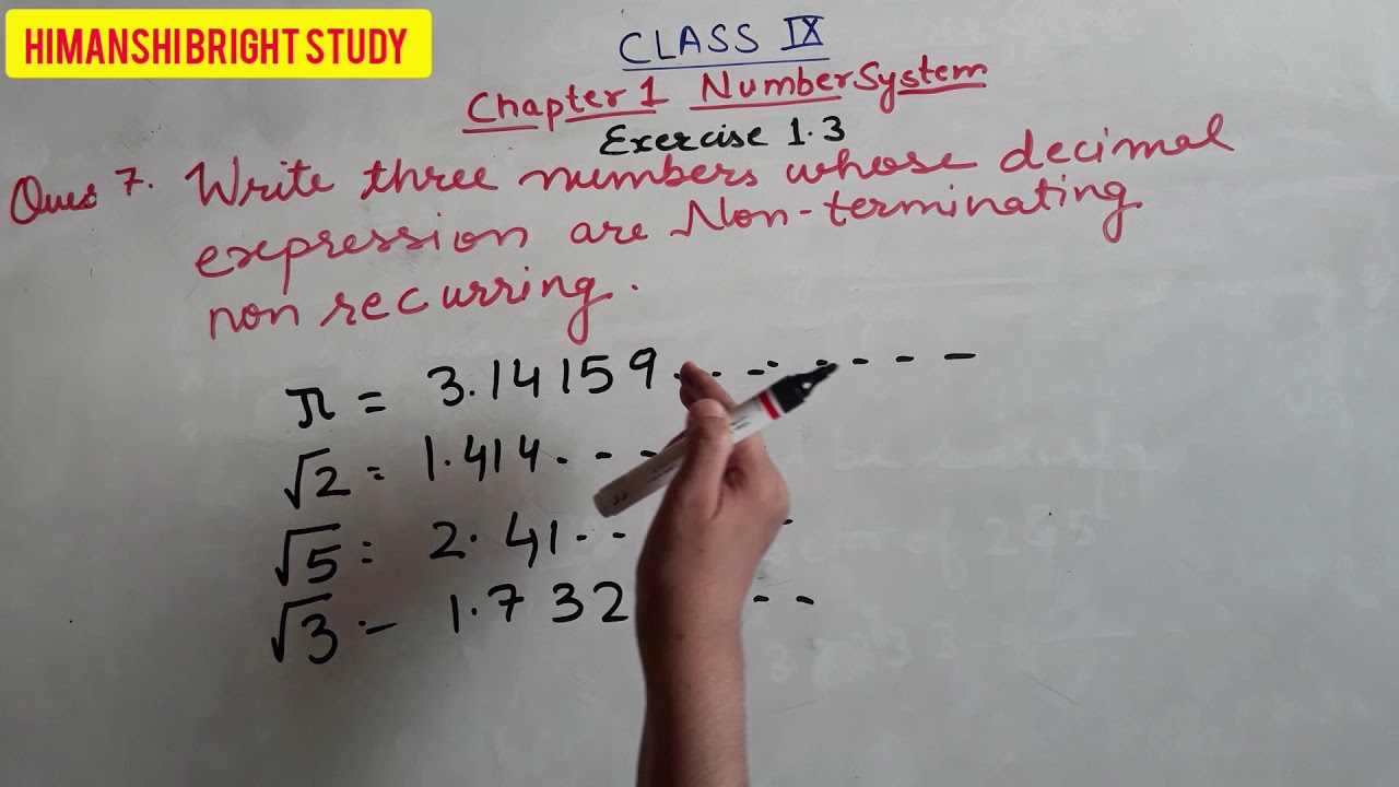 Class 9 Ch1 Number System Exercise 1.3 Question 7 #class9ch1ex1.3ques7# ...
