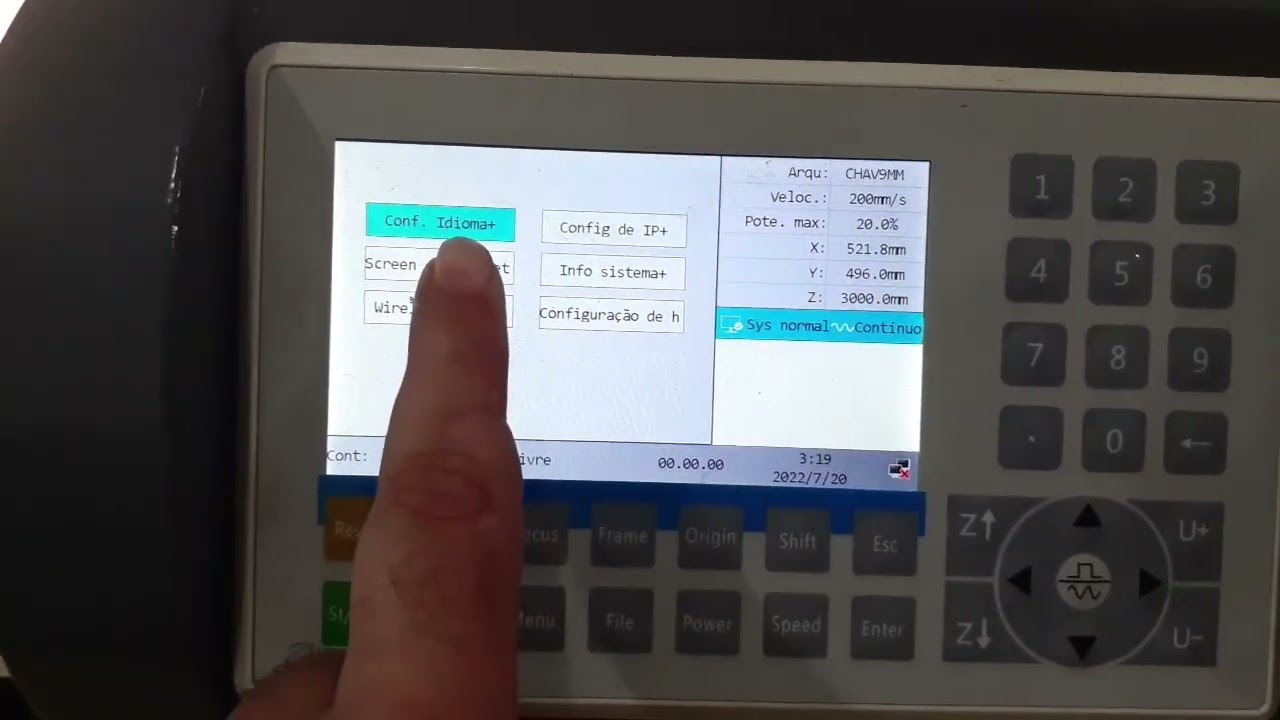 Colocando Idioma em Português da Controladora Ruida 6445 da Máquina de Corte e Gravação á Laser!