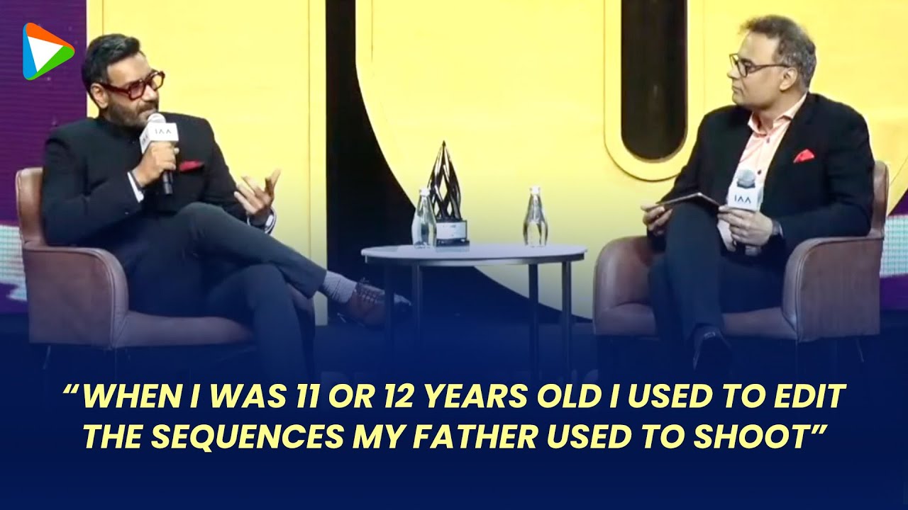 Ajay Devgn in conversation with Neeraj Roy at IAA Leadership Awards 2023
