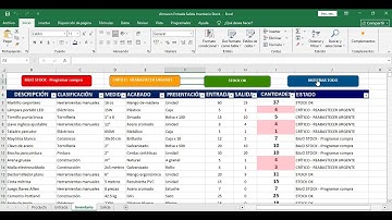 ALMACEN INVENTARIO  EXCEL MACRO VBA
