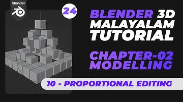 Blender 3D Malayalam Tutorial | 24 - Proportional Editing