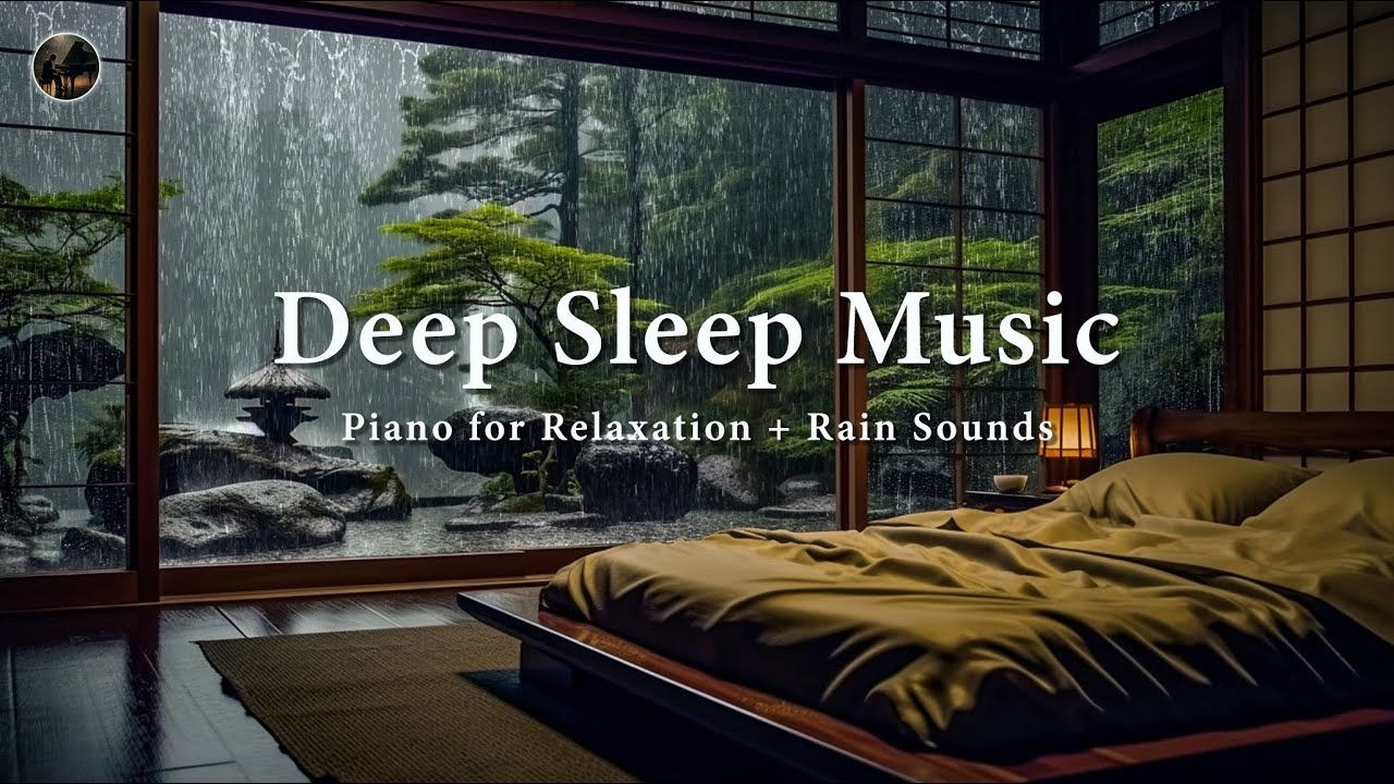 Relaxing Sleep Music + Insomnia 🎶 Stress Relief, Rain Sounds in Cozy Bedroom, Deep Sleeping Music