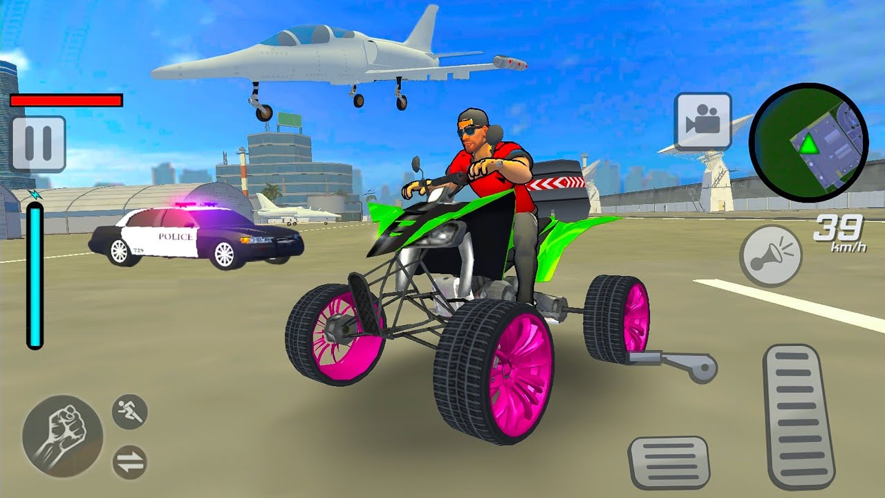 ATV Quad Bike New City Police Officer Cars Escaping Tuning Simulator - Android Gameplay.