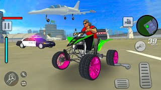 ATV Quad Bike New City Police Officer Cars Escaping Tuning Simulator - Android Gameplay. screenshot 2