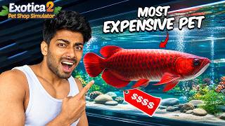 BUYING MOST EXPENSIVE FISH 😱 Super Red Arowana | Exotica 2 Gameplay screenshot 3