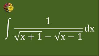A Clean, Beginner‑Friendly Integral Using Only Rationalization