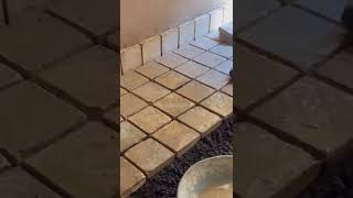 How to lay bricks on the floor #Tiling #idea