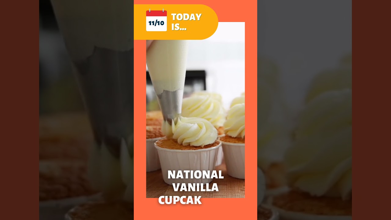Yum! Happy National Vanilla Cupcake Day! 🧁 #nationalvanillacupcakeday #cupcake #vanillacupcake