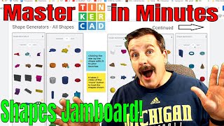 Famous Master Menus & Buttons in Tinkercad with a Google Jamboard Profile
