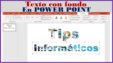 Como rellenar un texto con imágenes de fondo en PowerPoint