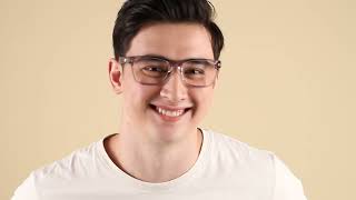Versace VE3303 593 Square Transparent Grey Eyeglasses