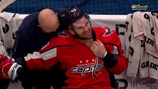 Scott Mayfield Breaks Stick On Tom Wilson