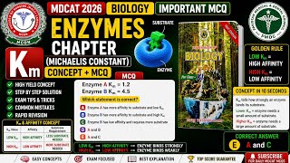 MDCAT 2026 Enzymes MCQ | Km vs Affinity Explained | Biology MCQ Solution | MBBS, BSN Nursing, NUMS