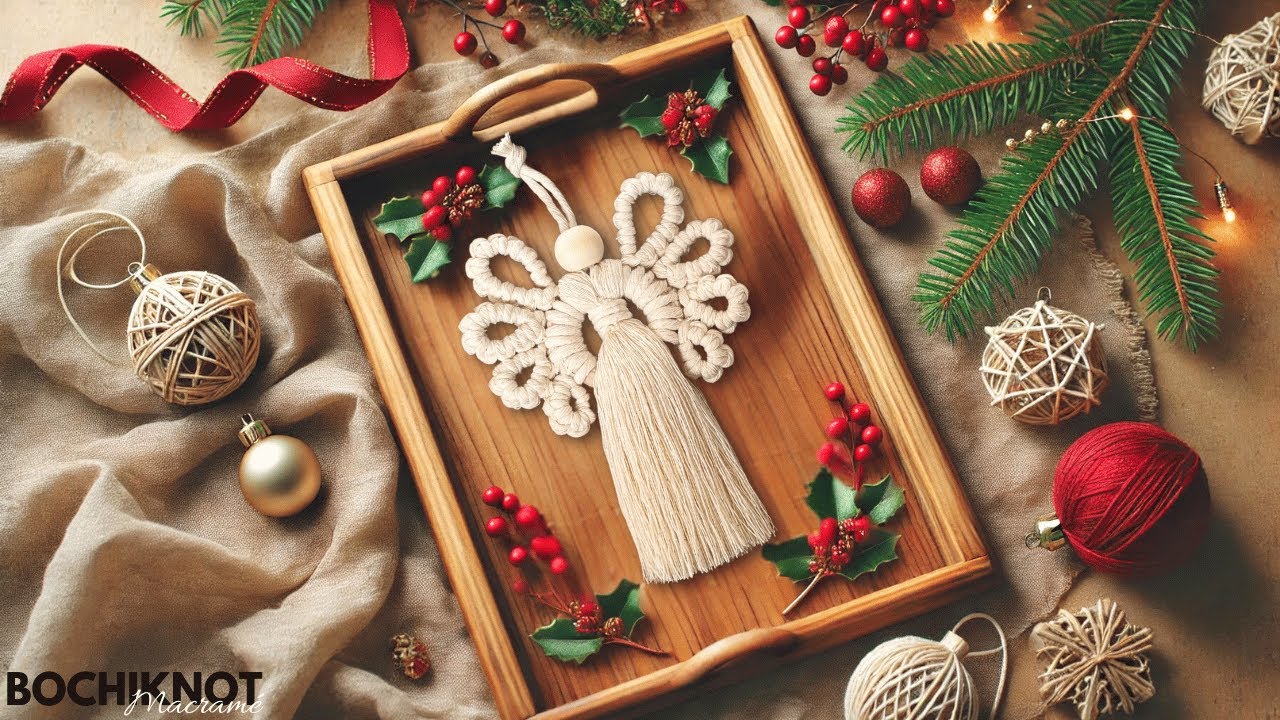 Create a Christmas Angel with Wings in Just 30 Minutes with MACRAME!