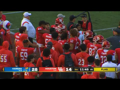 Houston Teammates Get Into Shoving Match On Sidelines | Espn College Football