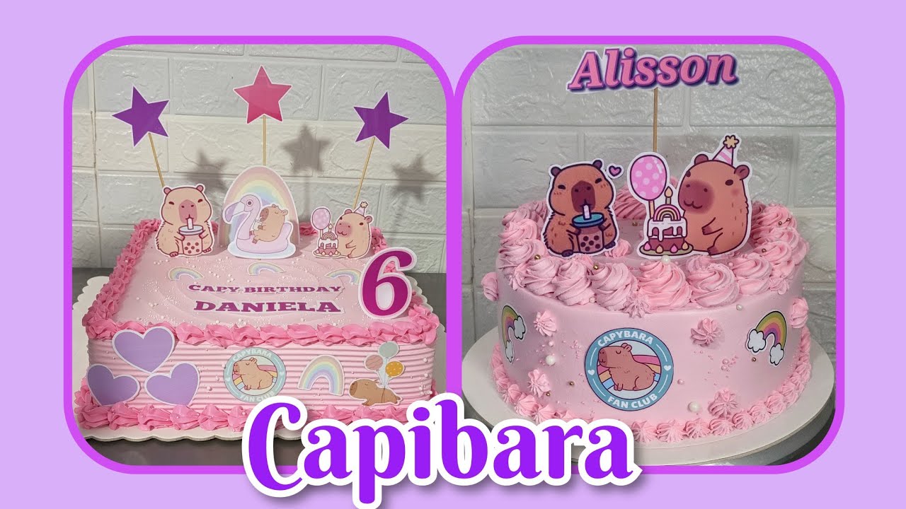 CAPIBARA, UNOS MODELOS SUPER FÁCILES EN CHANTILLY... #chantilli #decoracion #tortasfaciles 