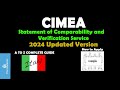 Cimea  2024  how to apply for cimea italy  complete guide