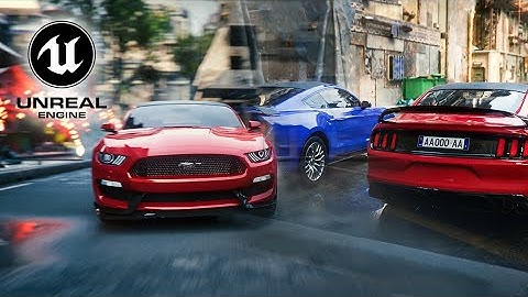 Unreal Engine 5 | Cinematic Mustang Racing in a Futuristic Cyberpunk Slum | Offbearts