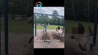Swings & Summer Joy 🌀☀️💙 | Community Engagement & IDD | Independent Lifestyles LLC Virgini #shorts