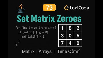 LeetCode 73: Set Matrix Zeroes | Java Solution | In-place Matrix Manipulation