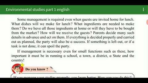 Std 4th EVS I. 21 Management of Community Life