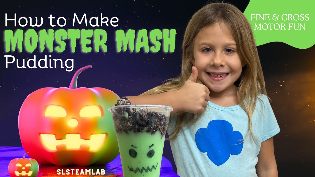 🧑‍🍳How to Make MONSTER MASH Pudding🧑‍🍳 (fine & gross motor skills