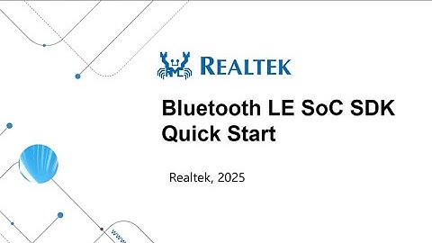 Bluetooth LE SoC SDK Training – Quick start