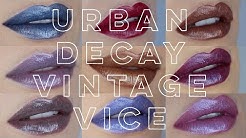 Urban Decay Holiday | Vice Lipstick Vintage Collection | Swatch & Review