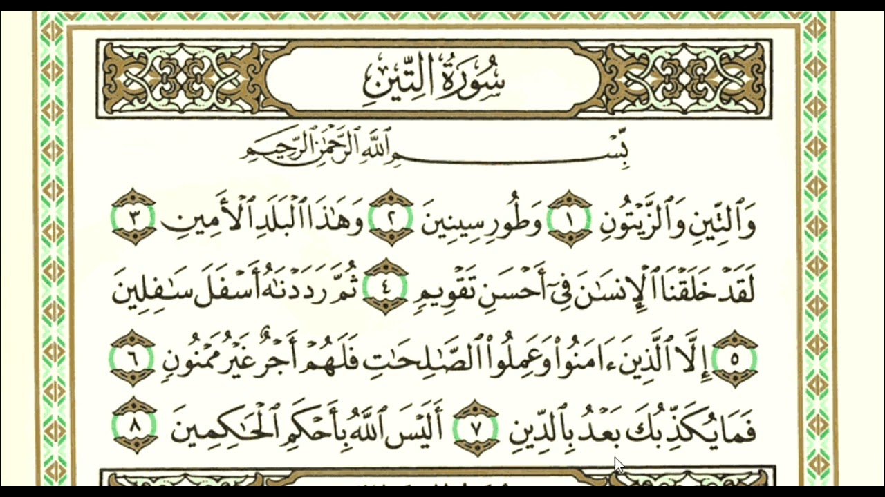 Surah at Tin 1 jam | سورة التين | quran recitation by Sheikh Saad al Ghamdi