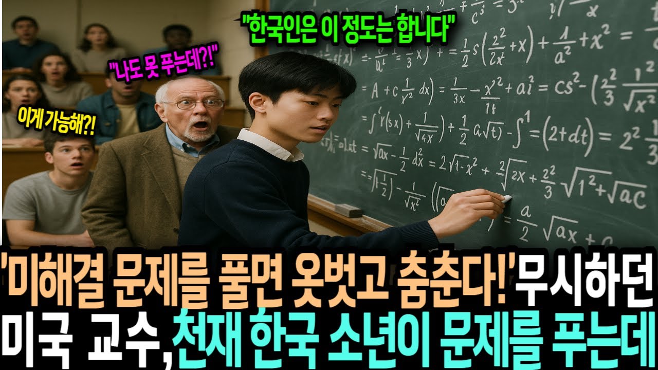 500년 넘은 미해결 수학 난제 앞에서 18세 한국 소년을 무시한 미국 교수는 경악하는데